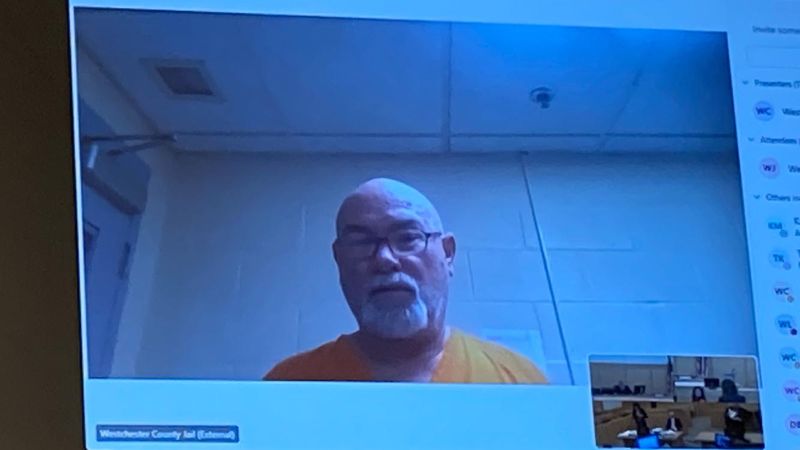 Robert McCain, a paroled murderer accused of groping a woman in Cortlandt, appeared virtually in Westchester County Court on July 28, 2025.