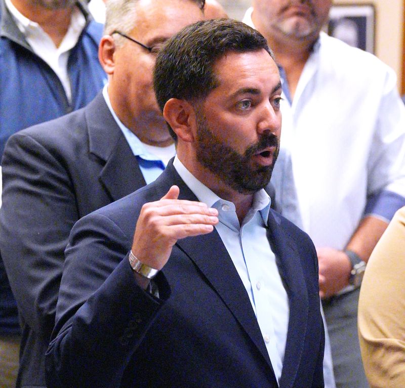 Congressman Mike Lawler spoke about raising the SALT cap at Yorktown Town Hall Aug. 1, 2025.