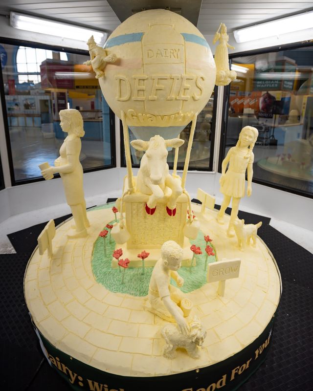 A view of the unveiling for the 57th annual butter sculpture at the New York State Fairgrounds in Geddes, Onondaga County, on Tuesday, Aug. 19, 2025.