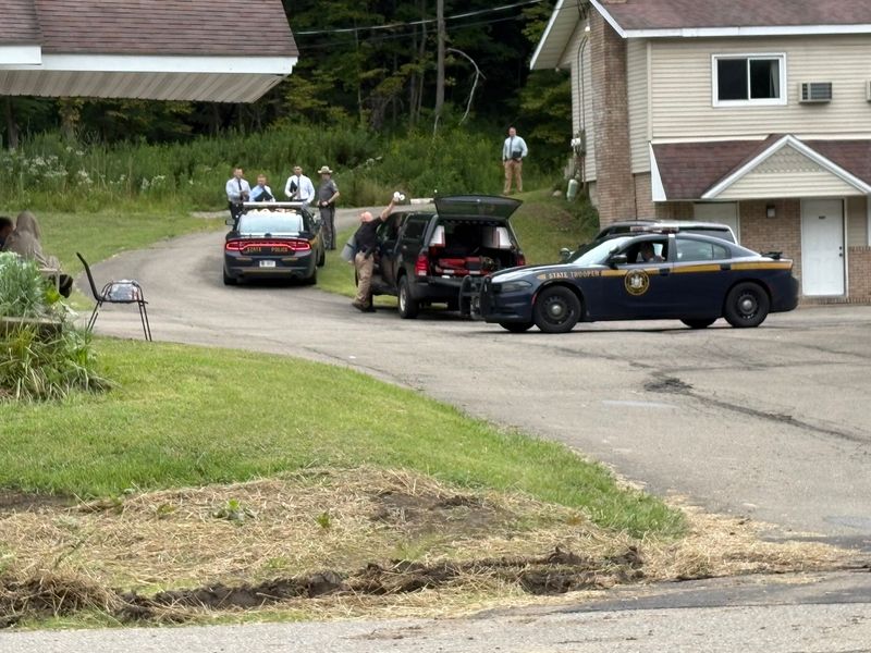Amity-based New York State Police investigate a suspicious death at the Economy Inn on Route 244 in Alfred Station on Aug. 21, 2025.