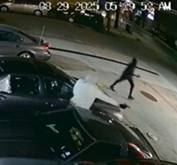 Surveillance video shows two gunmen just before they robbed an attendant at the Gulf gas station, 30 Mount Vernon Avenue, in Mount Vernon on Aug. 29, 2025. Authorities say the man in black was Jamaire Robertson, who allegedly fired at NYPD officers when they approached him moments after the robbery. He was arrested hours later. The other suspect was still at-large as of Sept. 3.