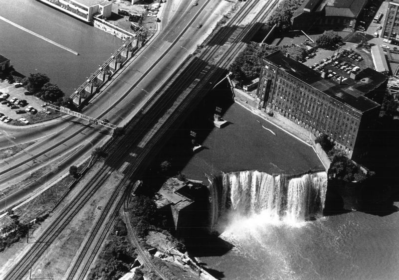 The Upper Falls near the Inner Loop wouldn't change, officials said, under a new generating plant proposal. This photo was published July 1, 1983.
