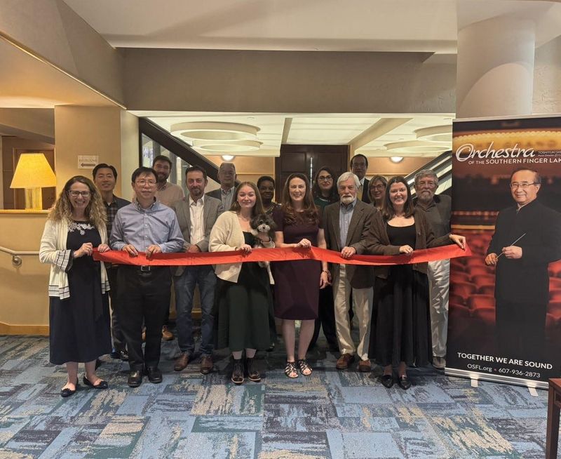 The Orchestra of the Southern Finger Lakes recently cut the ribbon on its new administrative offices in Corning at 1 W. Market St., Suite 203, in the Baron Steuben Building.