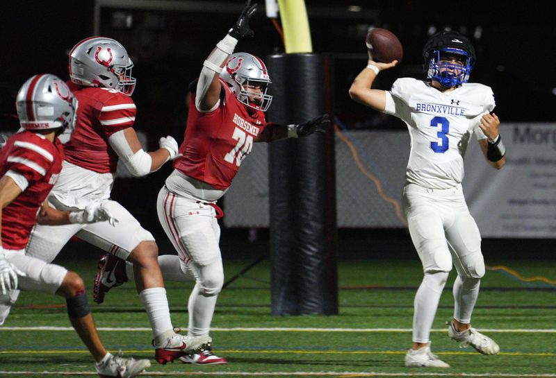 Bronxville defeated Sleepy Hollow 35-13 in football action at Sleepy Hollow High School Sept. 20, 2025.