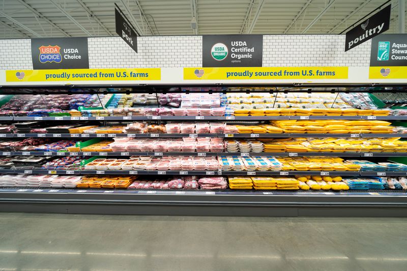 Meat and poultry items at Lidl. The supermarket chain is opening in Yonkers Oct. 22.