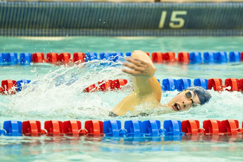 Pittsford's Lily Orlando competes in the 500 freestyle Thursday, Oct. 16 at Fairport High School.