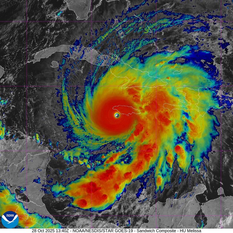 Hurricane Melissa has become one of the most powerful hurricanes in recorded history, its center core boosting the hurricane's highest estimated sustained winds to 180 mph on the morning of Oct. 28.