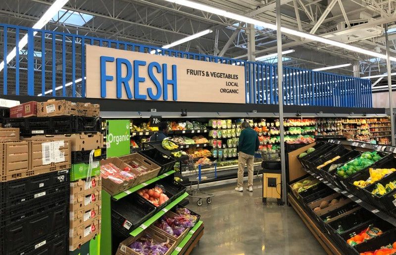 The refreshed grocery department at the Walmart Supercenter in BayTowne Plaza, Penfield.