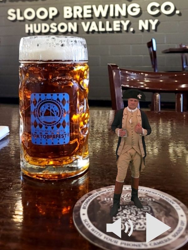 See Destination Dutchess' "Tiny George," a miniature George Washington, through an augmented reality program. After scanning the QR code on a specialty coaster, he will pop up on your camera and tell you a Revolutionary Era story about Dutchess County.