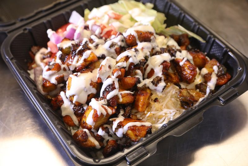 BBQ Chicken is one of the popular Over the Rice Box takeout orders at the newly opened Jay’s Halal in Henrietta.
