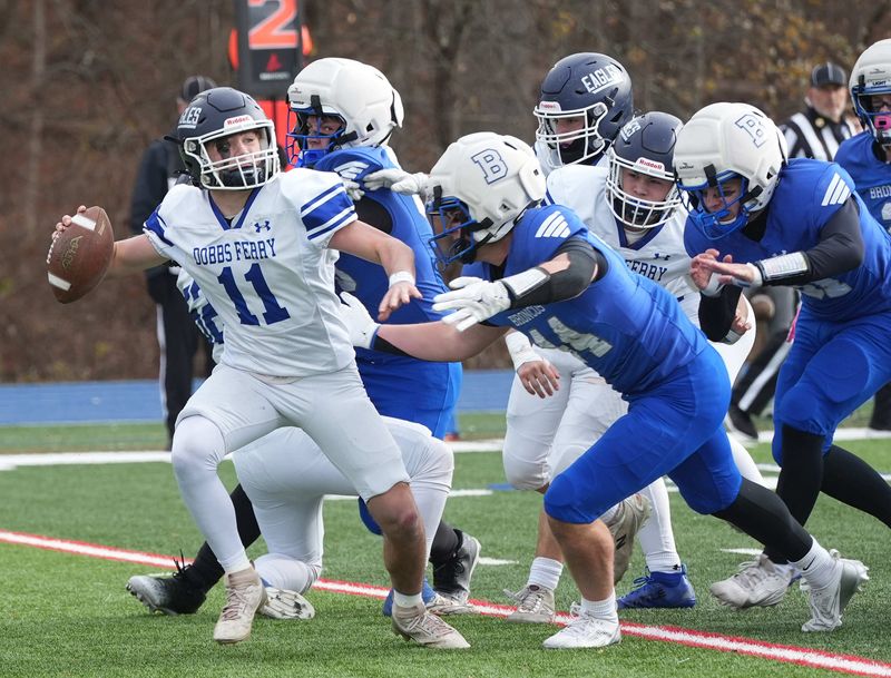 Bronxville defeated Dobbs Ferry 56-6 to win the Section 1 football Class B championship at Mahopac High School Nov. 15, 2025.