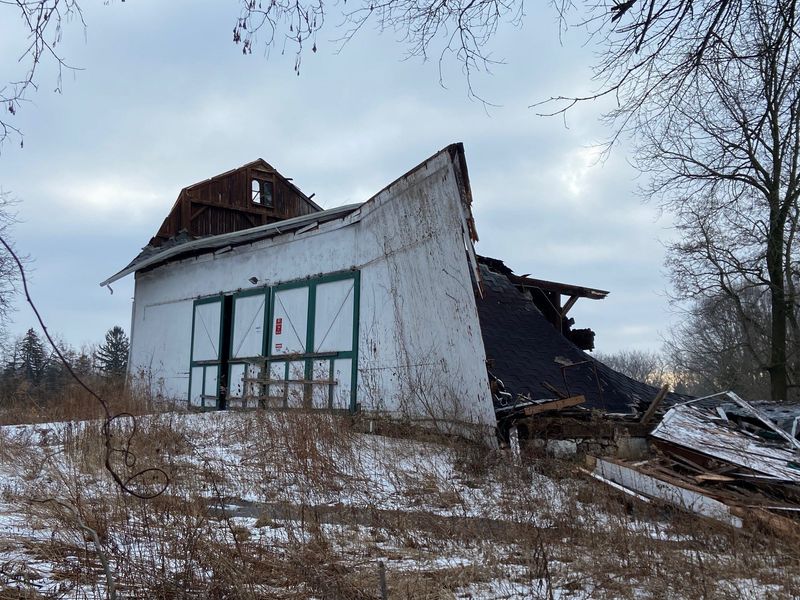 The Clark Road barn, located on the town-owned Shadow Pines property in Penfield, collapsed early on Jan. 7, 2026.