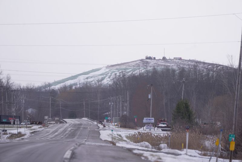 A view of Seneca Meadows landfill from Route 414 in Seneca Falls on Dec. 30, 2025. The landfill can be seen just south of the Thruway.