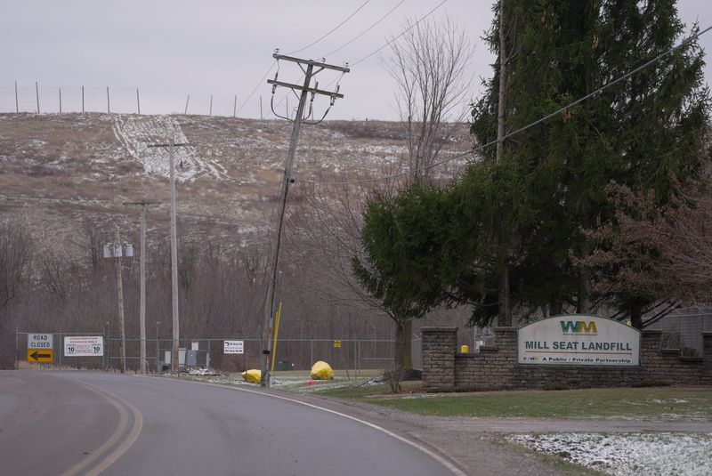 Mill Seat Landfill in Riga on Jan. 12, 2026. Monroe County is owner and permit-holder of the landfill with Waste Management operating and maintaining it.