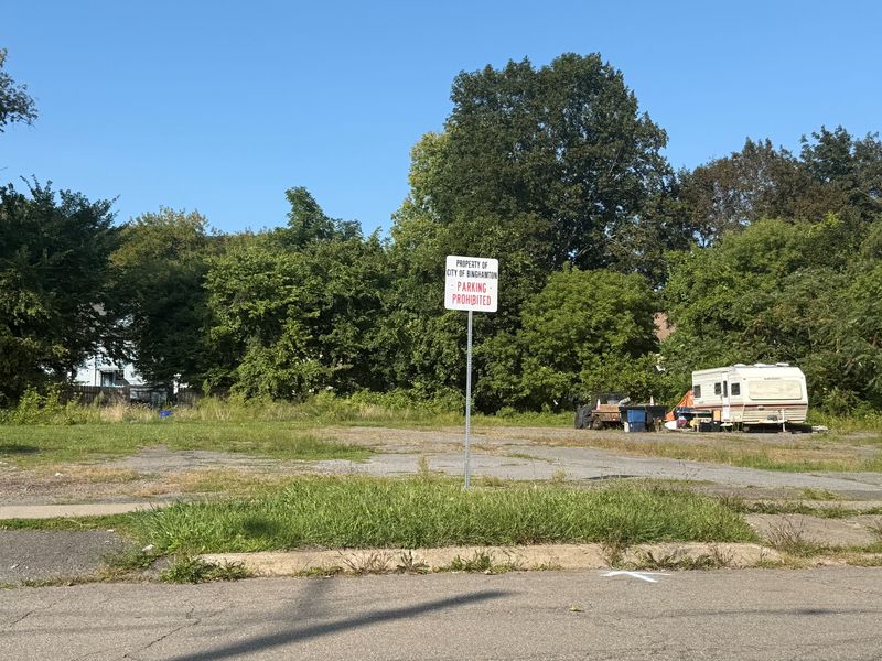 A recreational vehicle parked on a City of Binghamton lot on Sept. 9, 2025.