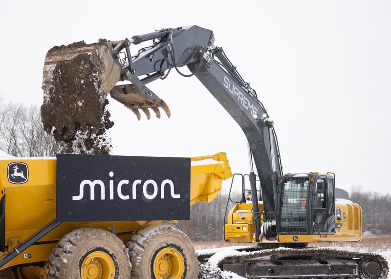 Micron and U.S. government officials broke ground at White Pine Commerce Park in Clay, NY as Micron advanced to the next step for its $100 billion megafab investment in the state of New York on Friday, January 16, 2026.