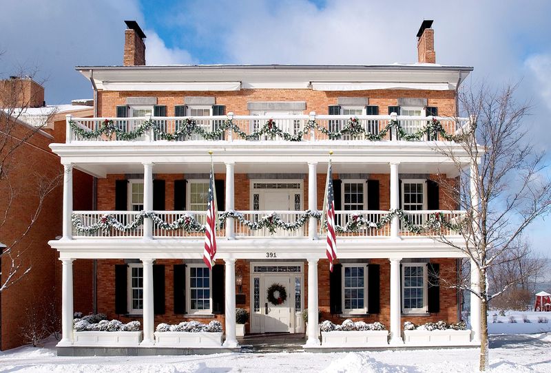 The Aurora Inn in Aurora is decorated for the holidays.