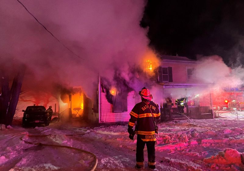 A 35-year-old man died as the result of a house fire Jan. 31 in the village of Bath. Officials said multiple fire departments fought the blaze in the two-store structure.