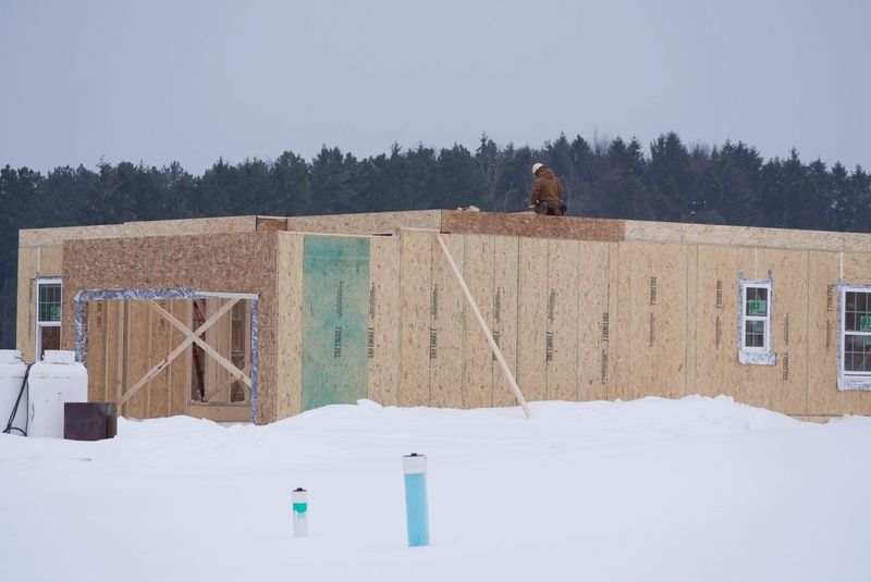 New homes are going up in the Aberdeen Estates located on Queens Cross Road and Hazelhead Lane in Webster on Feb. 3, 2026. This home is on Hazelhead Lane.