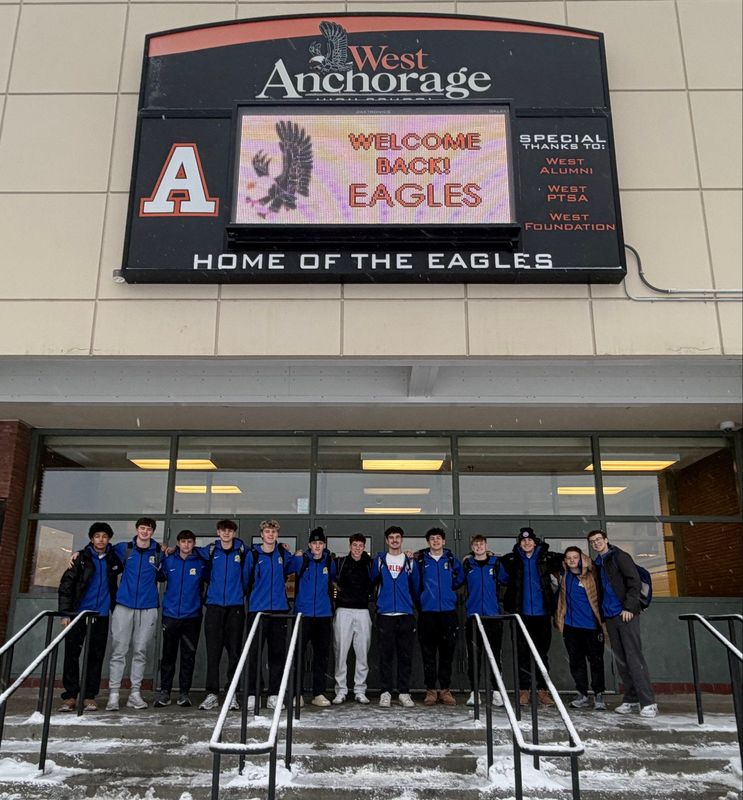 Maine-Endwell Boys Basketball pictured at West Anchorage High School in Alaska.