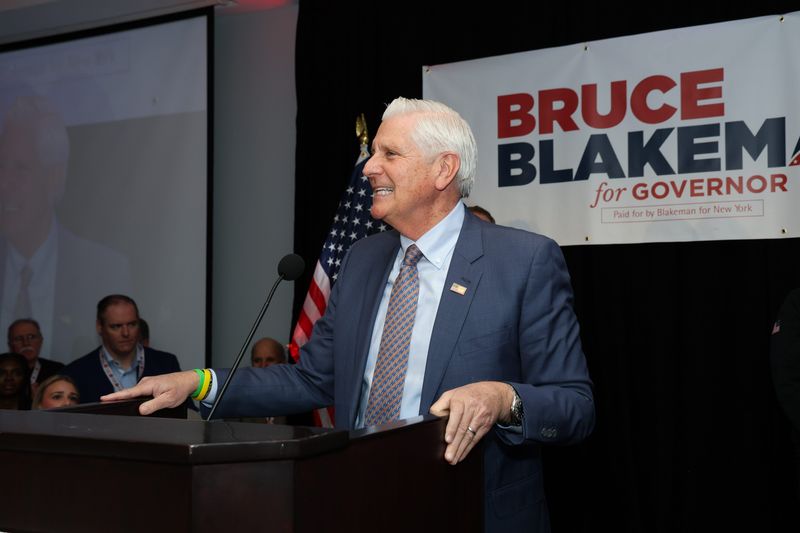 Nassau County Executive Bruce Blakeman was nominated to run for governor at a Republican convention in Garden City, Long Island, on Feb. 11, 2026.