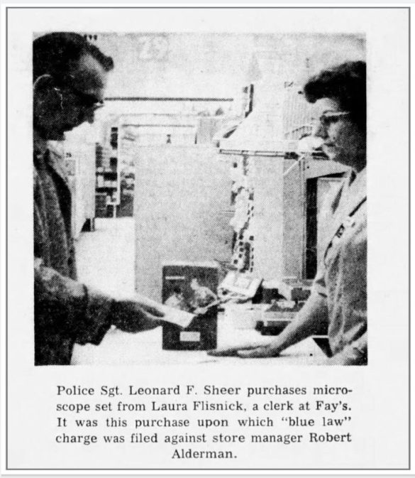 'Blue Laws' once prohibited Sunday sales, led to Elmira Erie Plaza arrest