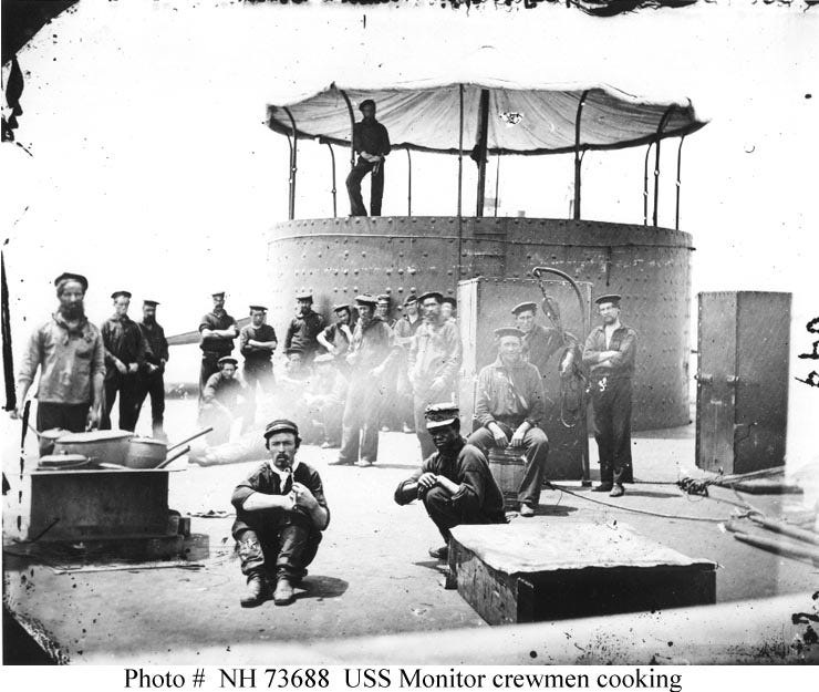 The crew of the Monitor ironclad.