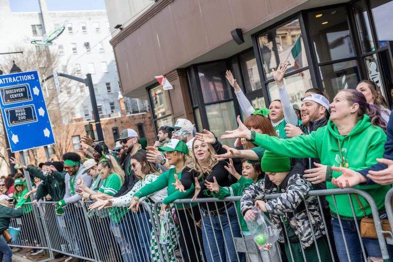 Participants and spectators take part in the 58th annual St. Patrick’s Day Parade from Fayette and Court streets to Edwards Street in Binghamton on March 7.