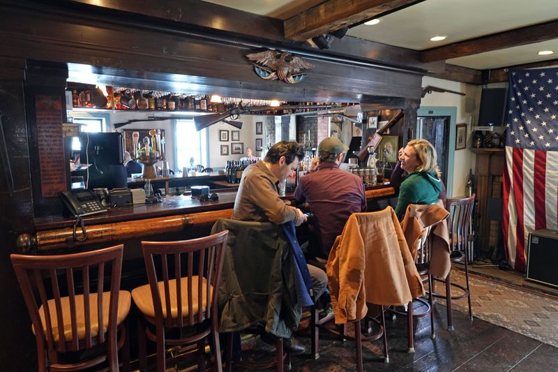 The bar at The '76 House in Tappan Feb. 27, 2026. The '76 House, one of America's oldest taverns, was used as a meeting place for patriots during the Revolutionary War.