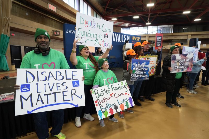 Agencies that serve people with disabilities, self-advocates and their families attend "Rally in the Valley," an advocacy event that demands more support on the state and federal level March 13, 2026 at SUNY Rockland Community College Fieldhouse in Suffern.