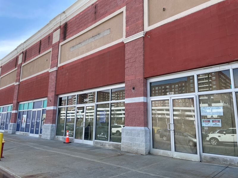 Signage outside 2480 Central Park Avenue in Yonkers, between Best Buy and DSW, show an electrical permit for Trader Joe's.Photographed March 20, 2026.