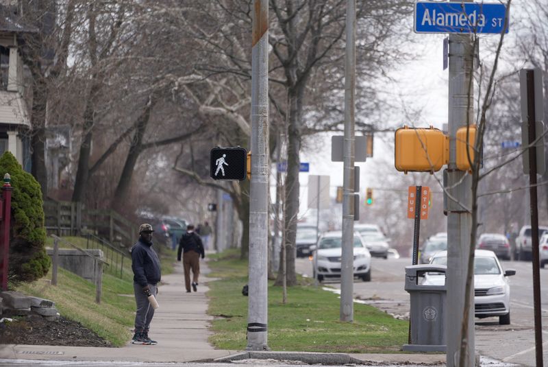 Dewey Avenue near Almeda Street is busy with foot traffic on March 19, 2026.