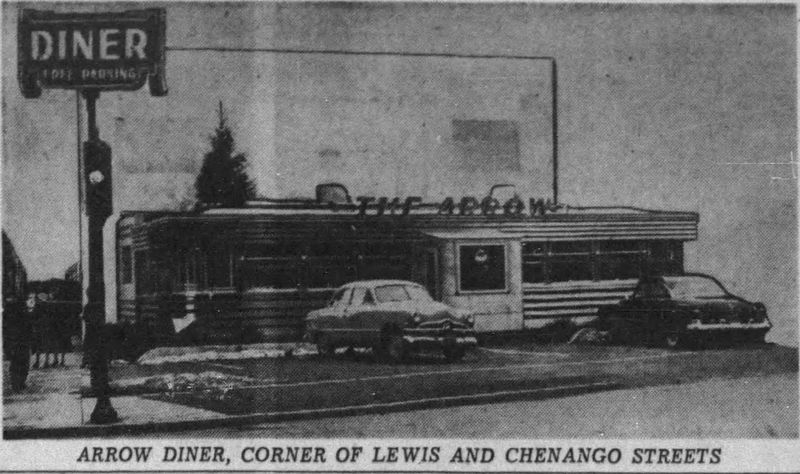 The Arrow Diner was located at the corner of Chenango and Lewis Streets.