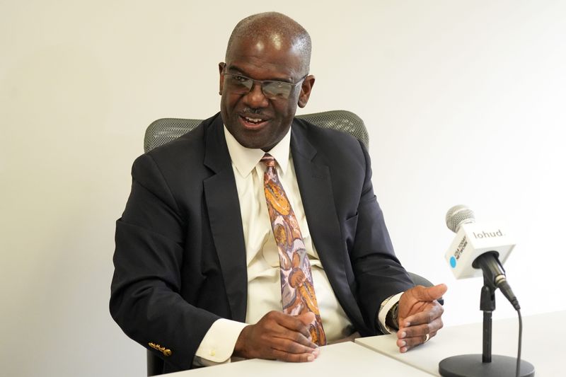 Westchester County Executive Ken Jenkins speaks with opinion and editorial staff at The Journal News/lohud offices March 27, 2026 in White Plains.