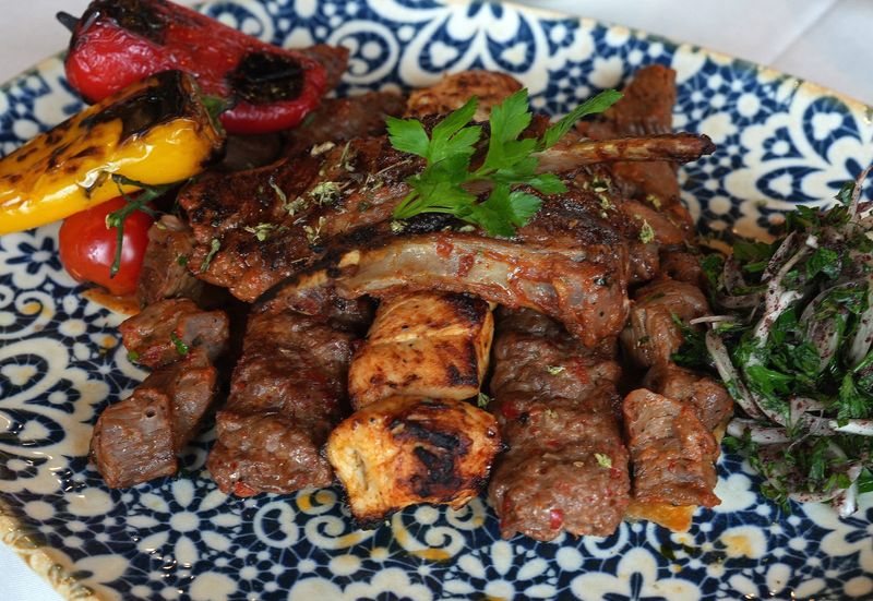 The Sultan Platter on the menu at Turkish Meze a new restaurant on Mount Pleasant Avenue in the village of Mamaroneck March 27, 2026.