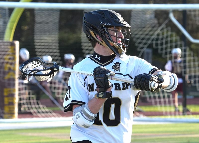 Iona Prep's Billy Haggerty during a boys lacrosse game with Wilton (Connecticut) at Iona Prep April 7, 2026. Iona Prep won 10-8.