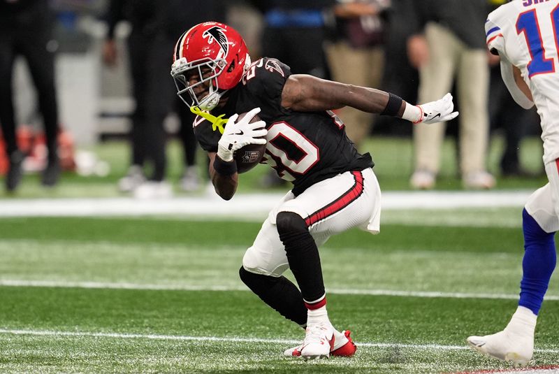 One of Dee Alford's three interceptions for the Falcons last season came against Josh Allen and the Bills.
