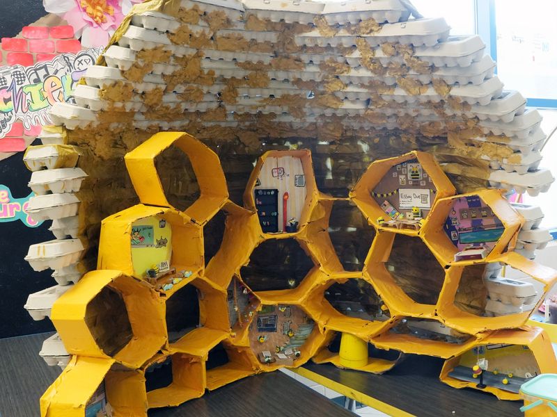 Students work on one of the projects for the Olympics of Visual Arts at CV Starr School in Brewster April 8, 2026.