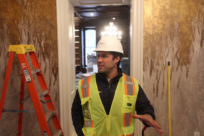 Jonathan T. Dal Pos, vice president and partner with Mirbeau Hospitality talks about construction progress at their Beacon property on April 2, 2026.