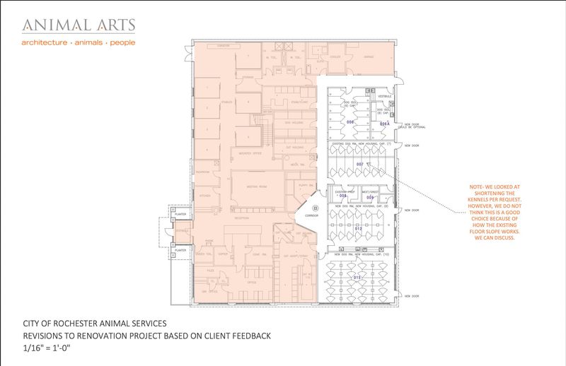 Renovation plans for Rochester Animal Services.
