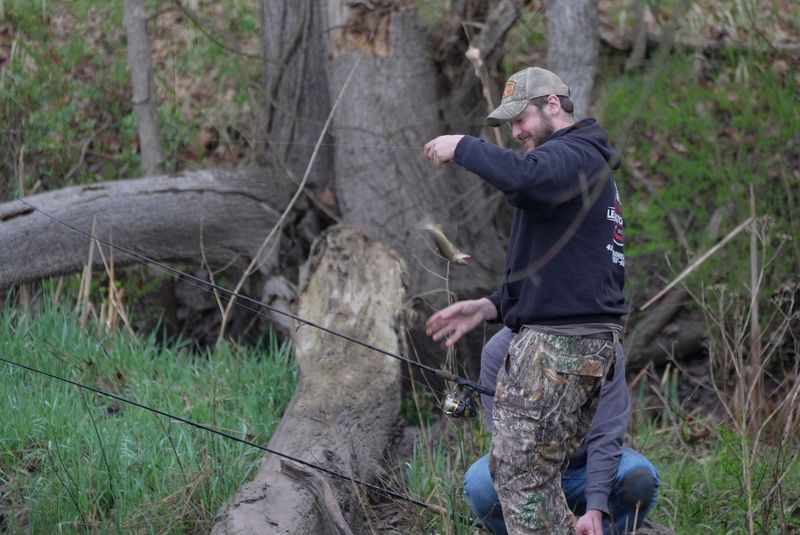 Several people caught smaller fish during the Riedman Foundation 2026 Trout Derby at Powder Mills Park in Perinton on April 18, 2026. Trout size must be 9 inches or longer to qualify.