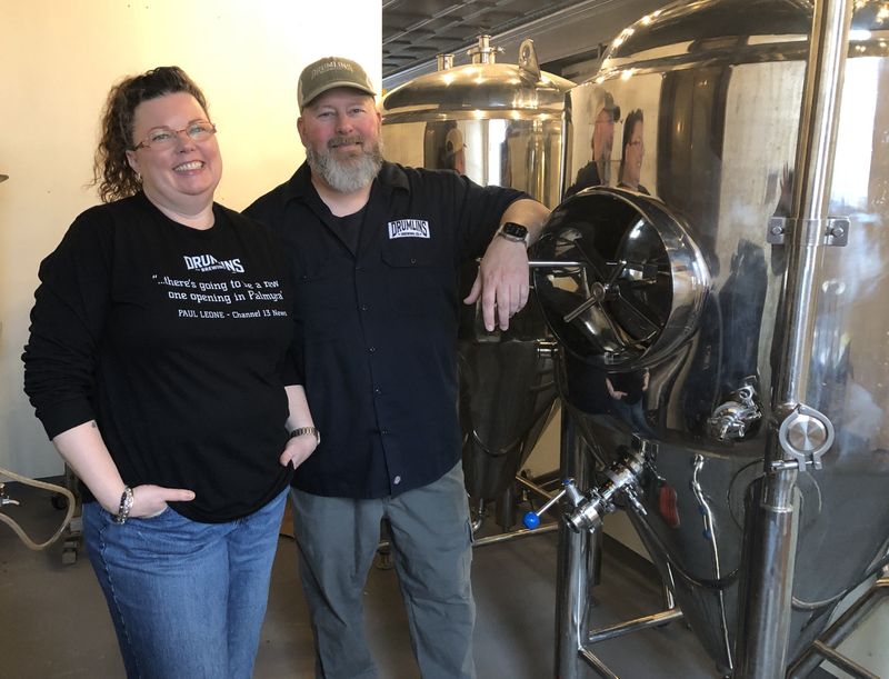 Sarah and Peter Wimer are the co-owners of Drumlins Brewing Co., which celebrates a grand opening June 27.