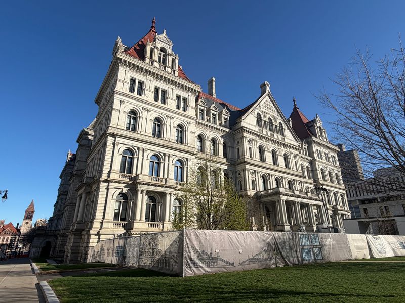 The New York State Capitol building on Friday, April 17, 2026.