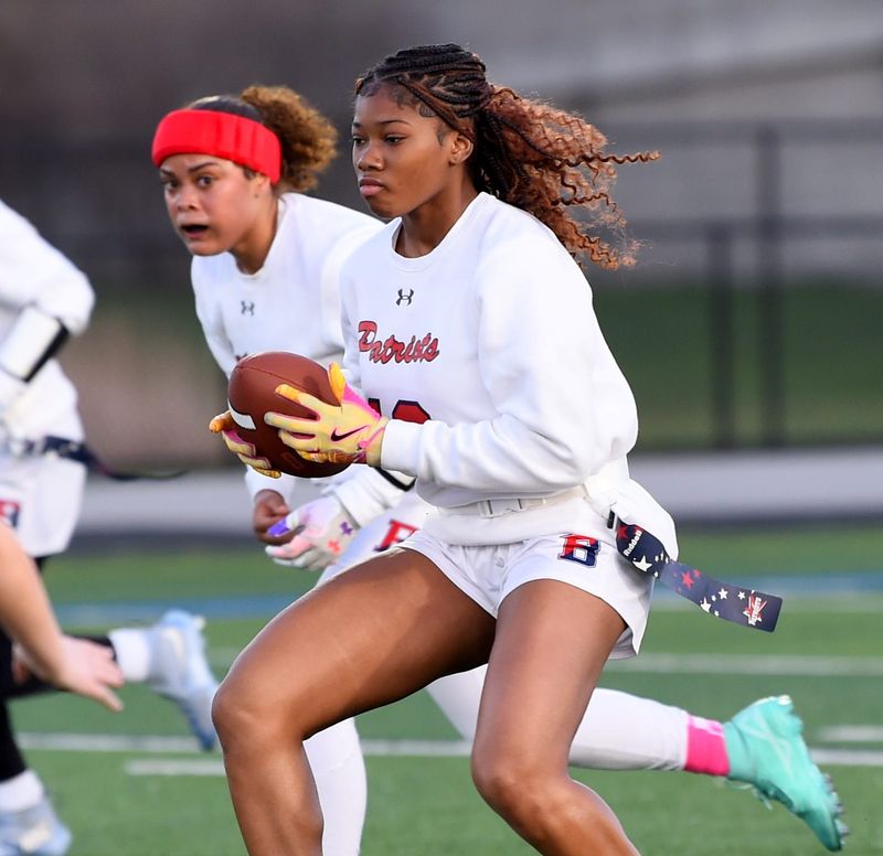 Binghamton defeated Horseheads, 20-0, in a Section 4 girls flag football contest April 22, 2026 at Horseheads High School.