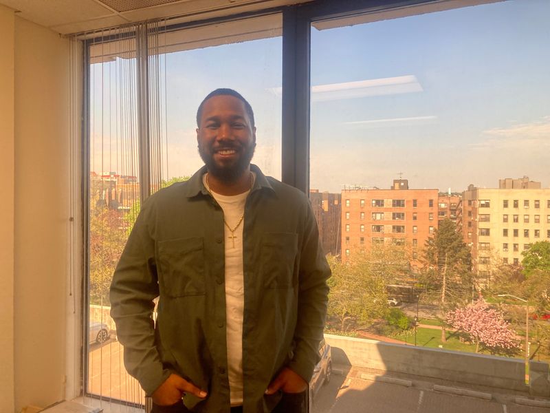 Jon Merceus at his lawyer's office on April 21, 2026, after discussing the dismissal of charges against him that had alleged he obstructed the breathing of an autistic student at Shrub Oak International School.