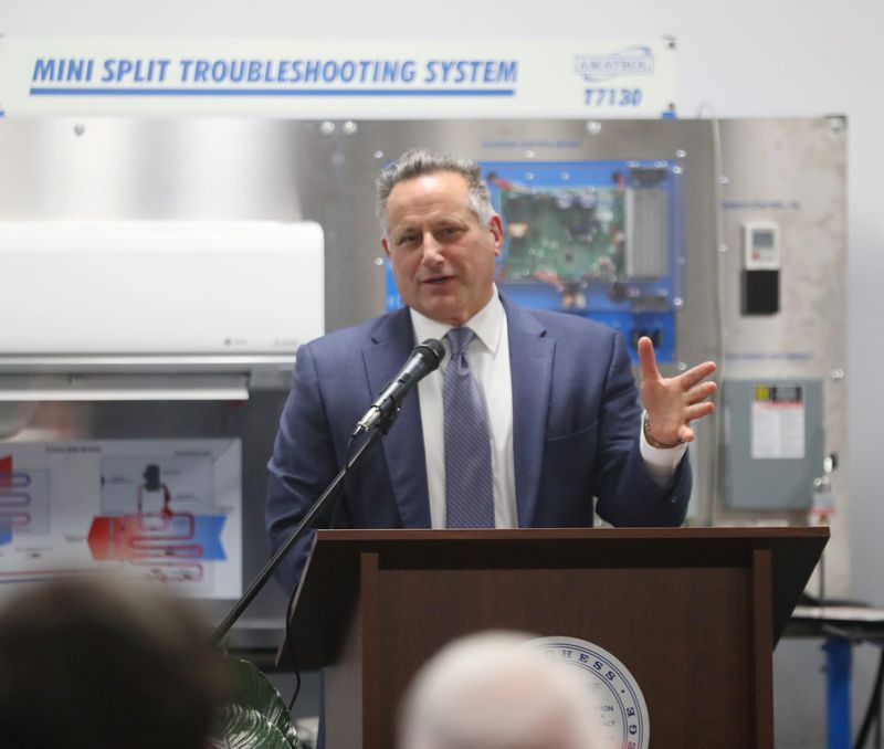 Central Hudson’s executive vice president for strategic development, Anthony S. Campagiorni speaks during the announcement for the expansion of Dutchess Community College’s Fishkill campus on April 22, 2026. Central Hudson has donated $220,000 to the college for specific programs.