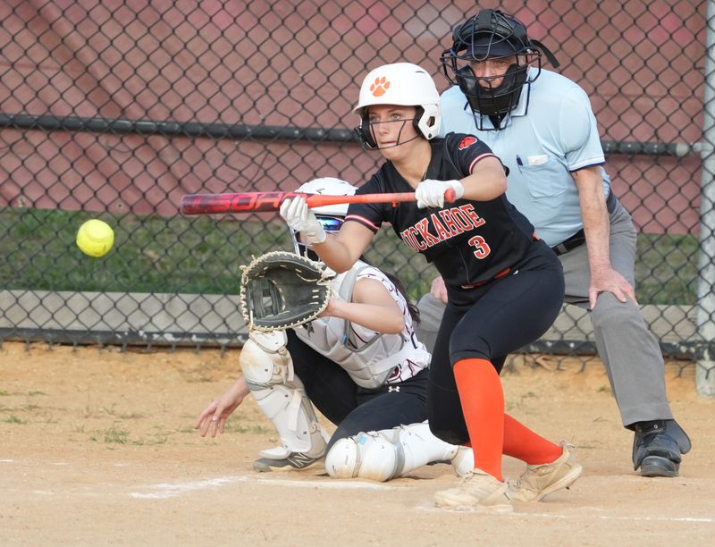 Harrison softball held on to beat Tuckahoe 4-3 at Harrison April 23, 2026.