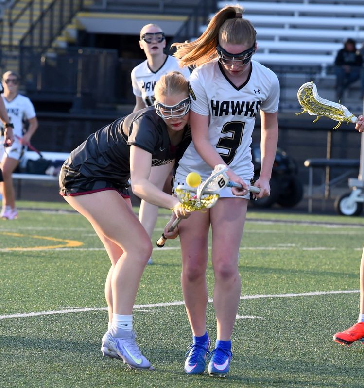 Corning beat Elmira, 19-2, in a Section 4 girls lacrosse game April 23, 2026 at Corning Memorial Stadium.