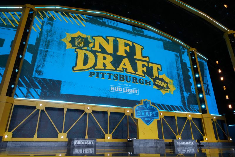 Apr 23, 2026; Pittsburgh, PA, USA; The 2026 NFL Draft Theater stage at Acrisure Stadium. Mandatory Credit: Kirby Lee-Imagn Images