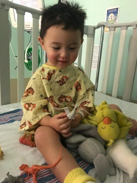 Gabe Saki before open heart surgery for ASD.